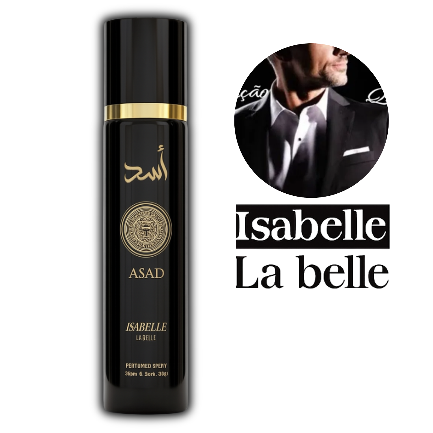 Body Splash Árabe - Asad - Isabelle La Belle - Perfume Spray 300ml