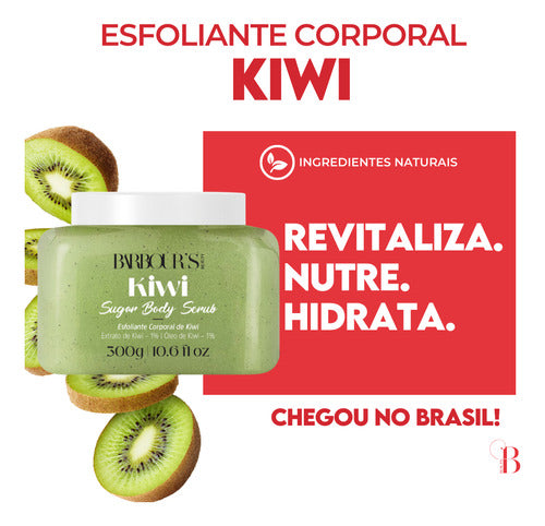 Esfoliante Corporal Banho Limpeza Pele Barbou's Beauty 300g - Kiwi