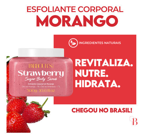 Esfoliante Corporal Banho Limpeza Pele Barbou's Beauty 300g - Morango
