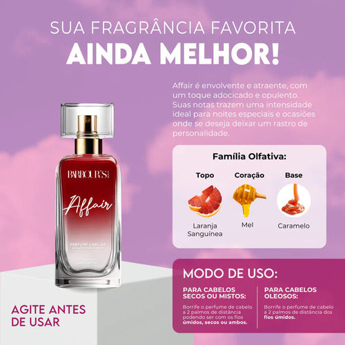 Perfume Capilar E Finalizador Termoativo Affair - Barbour's Beauty - 50ml Spray