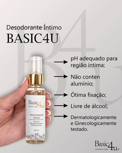 Desodorante Íntimo Feminino Suave Refrescante - Basic4u 60ml