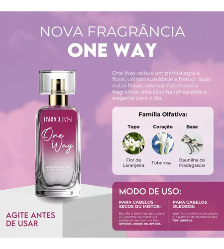 Perfume Capilar E Finalizador Termoativo One Way - Barbour's Beauty - 50ml Spray