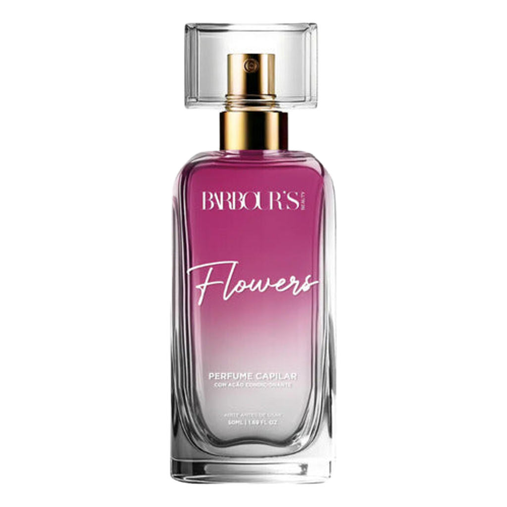 Perfume Capilar E Finalizador Termoativo Flowers - Barbour's Beauty - 50ml Spray