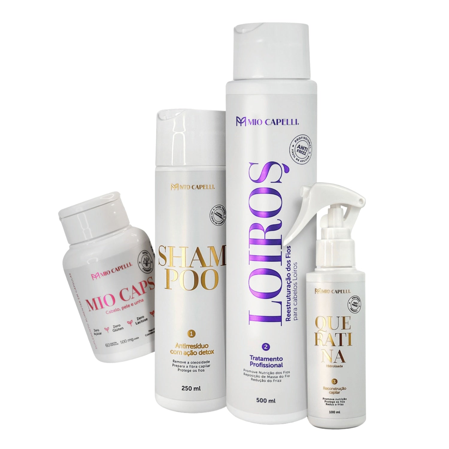Kit Progressiva Orgânica Sem Formol Loiros Mio Capelli 500ml