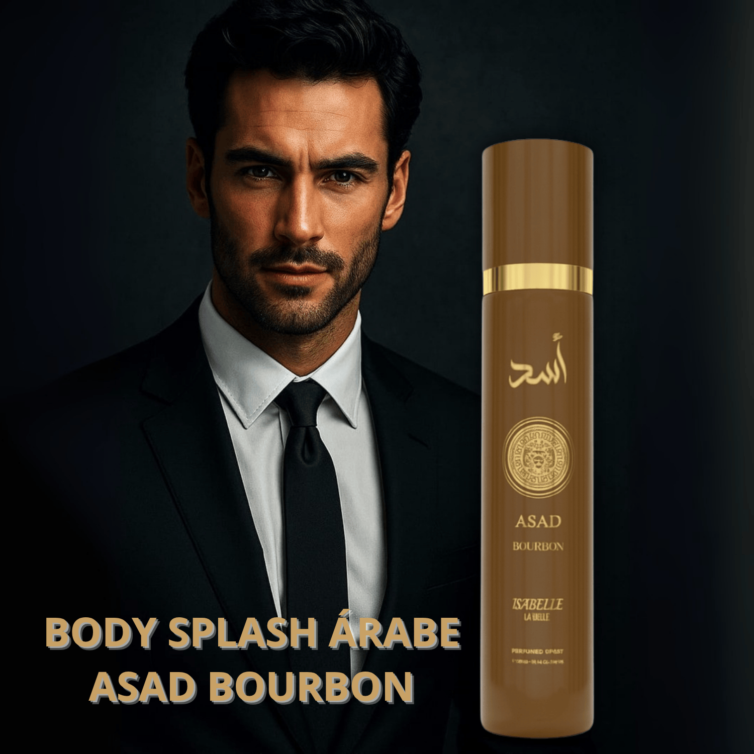 Body Splash Árabe - Asad Bourbon - Isabelle La Belle - Perfume Spray 300ml