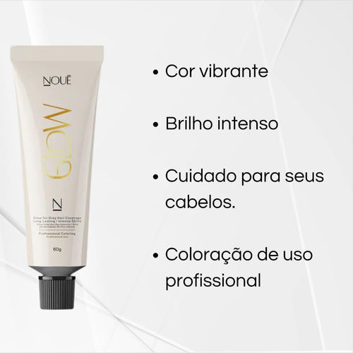 Coloração Profissional Glow - Camufla Brancos - Nouê 60g