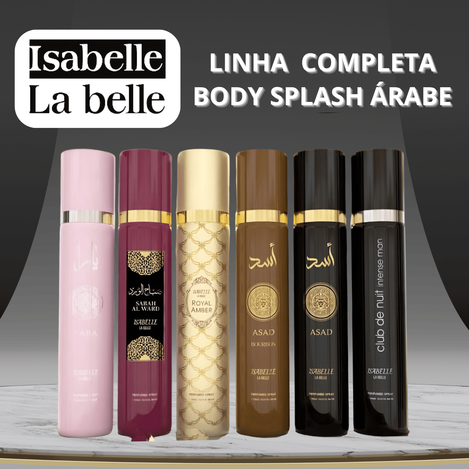 Body Splash Árabe - Asad - Isabelle La Belle - Perfume Spray 300ml