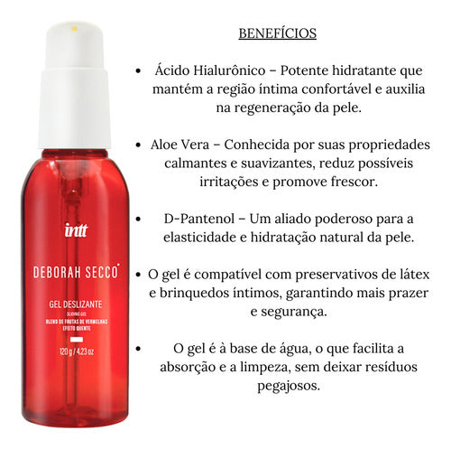 Gel Deslizante Lubrificante Quente Intt Déborah Secco - 120g