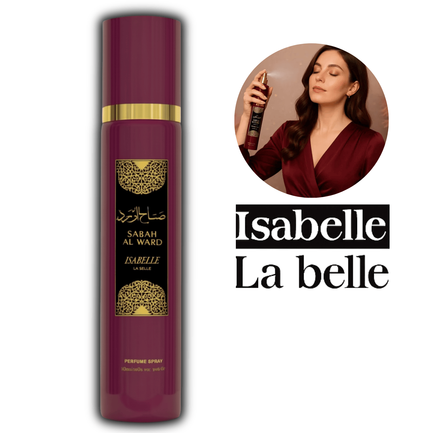 Body Splash Árabe - Sabah Al Ward - Isabelle La Belle - Perfume Spray 300ml