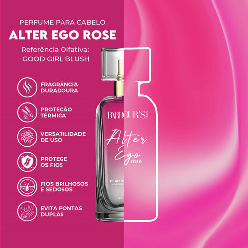 Perfume Capilar E Finalizador Termoativo Alter Ego Rose - Barbour's Beauty  - 50ml Spray
