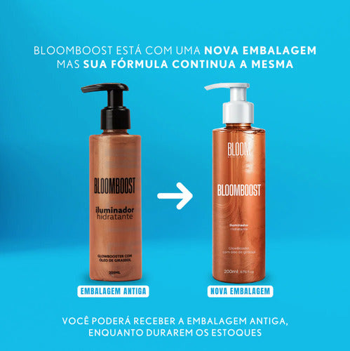 Iluminador Corporal Bloomboost Dourado Bloom Bronzeado 200ml
