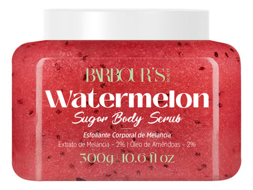 Esfoliante Corporal Banho Limpeza Pele Barbou's Beauty 300g - Melancia