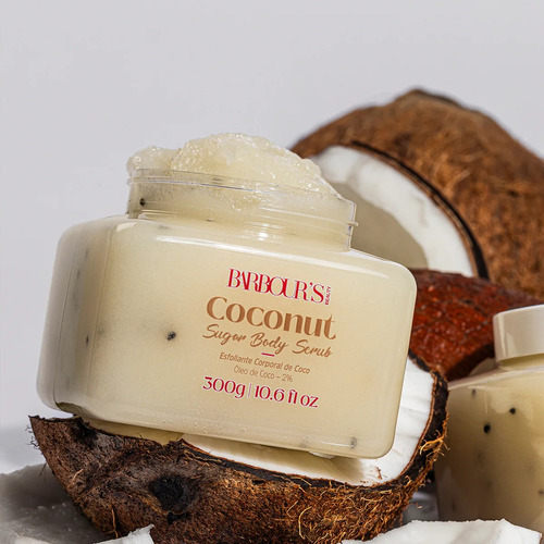 Esfoliante Corporal Banho Limpeza Pele Barbou's Beauty 300g - Coco