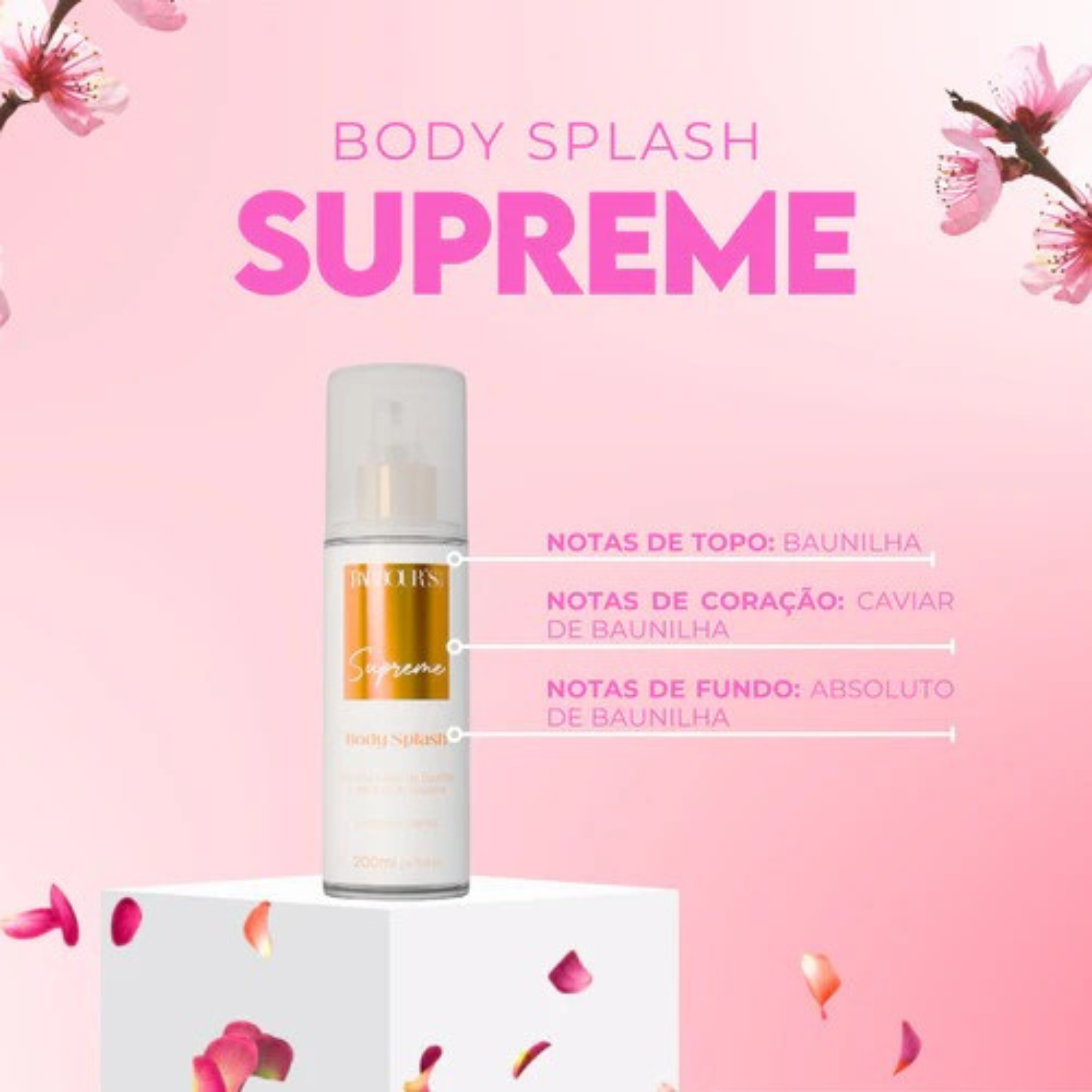 Body Splash Supreme - Deo Colônia - Barbour's Beauty - 200 Ml - Spray