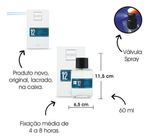 Deo Parfum No 12 - Fator 5 - 60ml - Ref. Olfativa Perfume Masculino Azzaro
