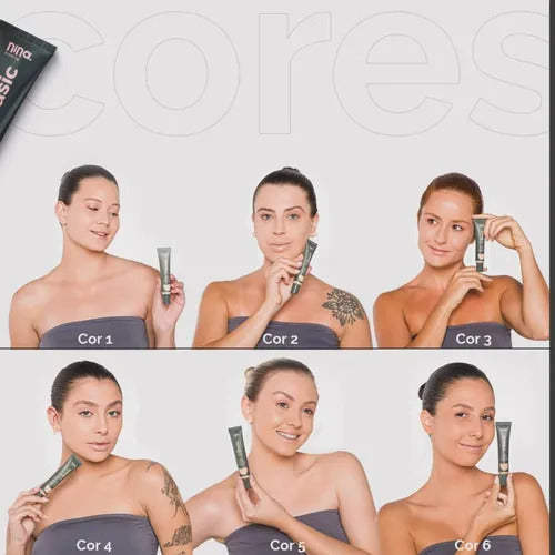 Base Líquida Basic Resistente Água Cor 01 - Nina Makeup 25g