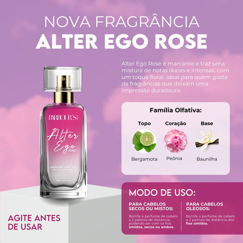 Perfume Capilar E Finalizador Termoativo Alter Ego Rose - Barbour's Beauty  - 50ml Spray
