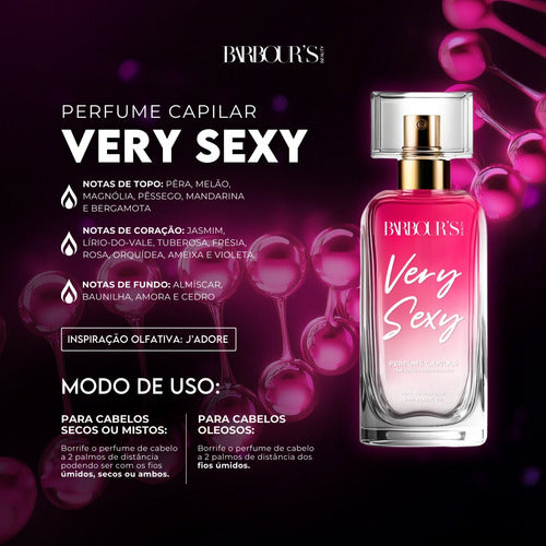 Perfume Para Cabelo Finalizador Termoativo Very Sexy - Barbour's Beauty 50ml
