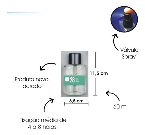 Deo Parfum No 28 - Fator 5 - 60ml - Ref. Olfativa Perfume Feminino Scandal By Night