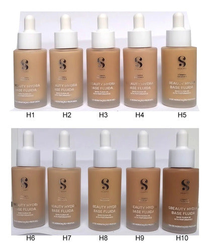 Base Fluida H5 - Hydra Sbeauty 30ml - Resistente Água, Hidratação 72h, Acabamento Matte Natural