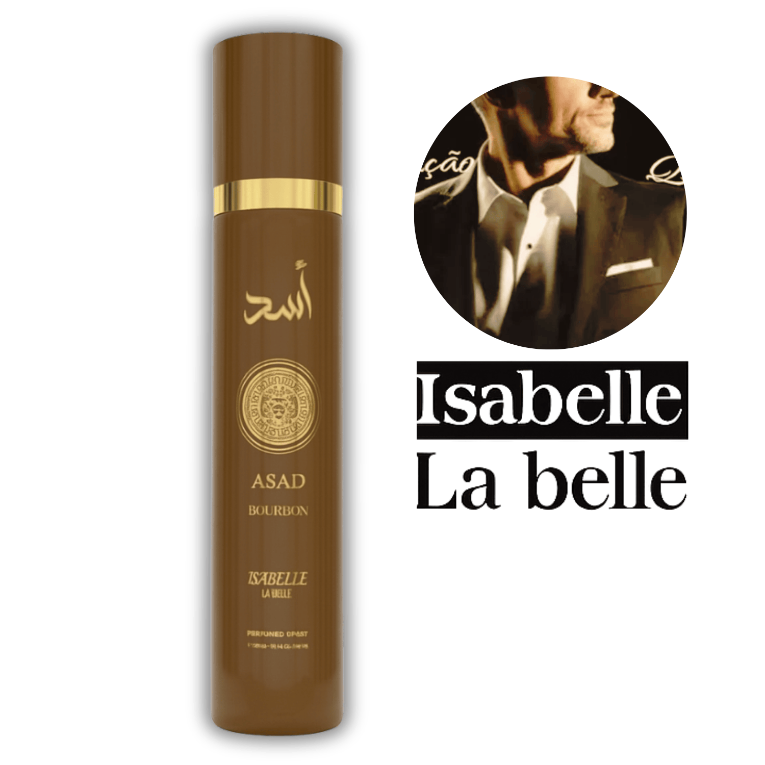 Body Splash Árabe - Asad Bourbon - Isabelle La Belle - Perfume Spray 300ml