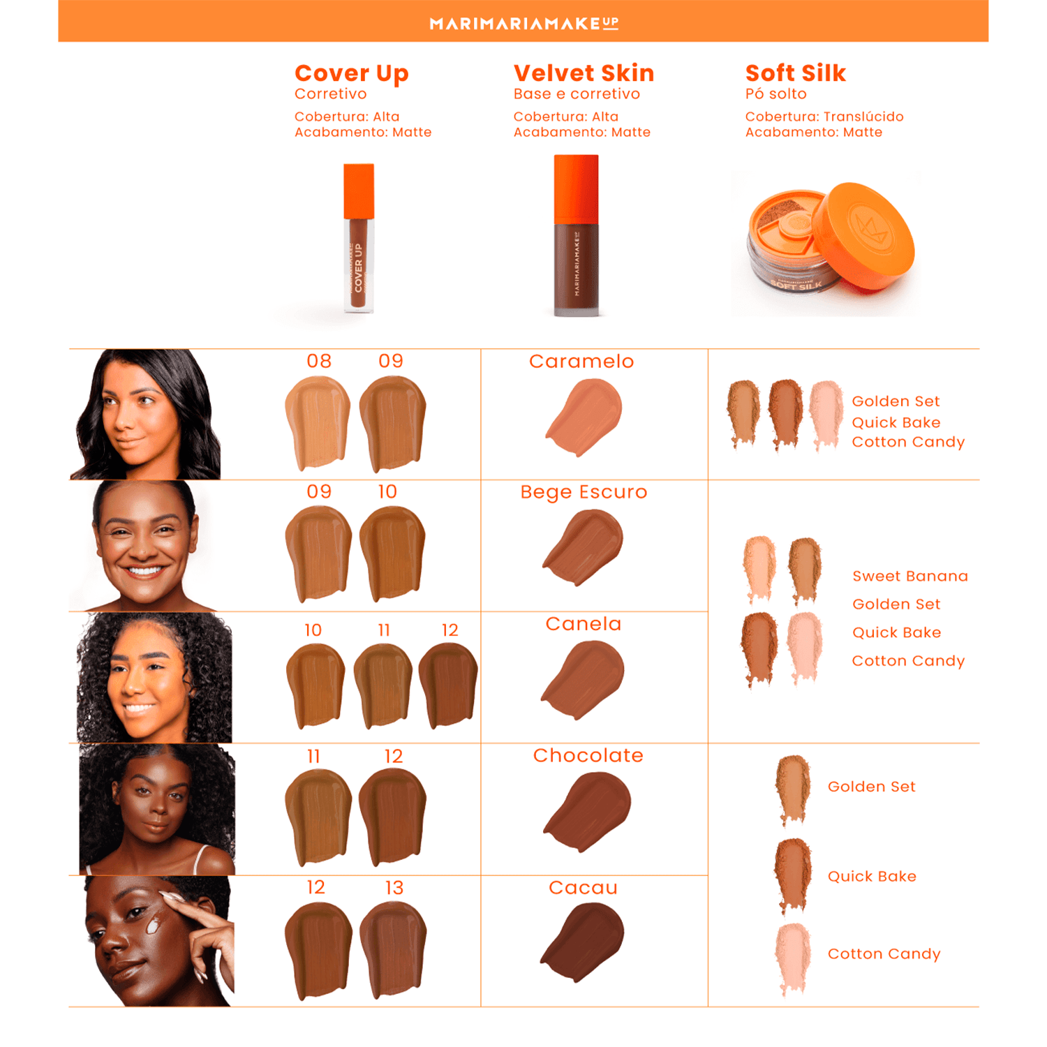 Base De Maquiagem Em Pó Mari Maria Makeup Golden Set