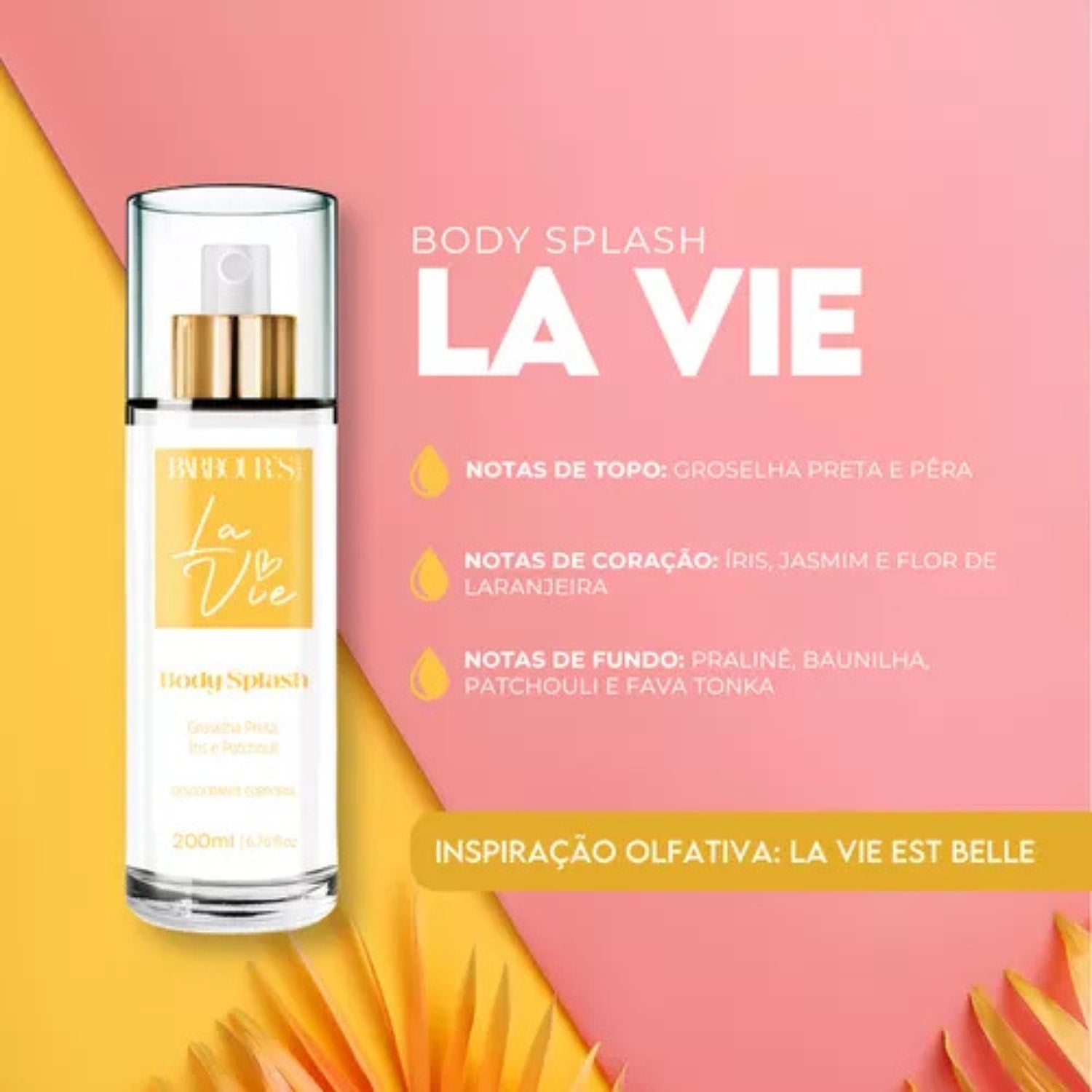 Body Splash La Vie - Deo Colônia - Barbour's Beauty - 200 Ml - Spray