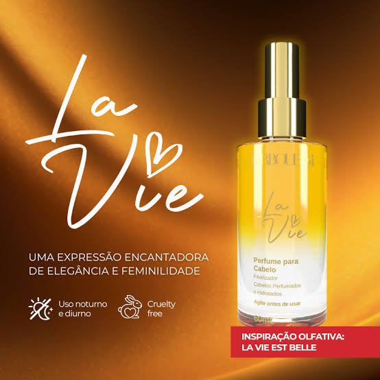 Perfume Capilar E Finalizador Termoativo La Vie - Barbour's Beauty - 60 ml Spray