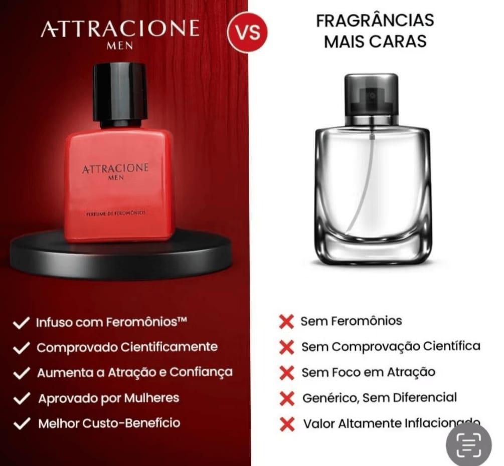 Attracione Men - Perfume Masculino Com Feromônios Ativados - 25ml