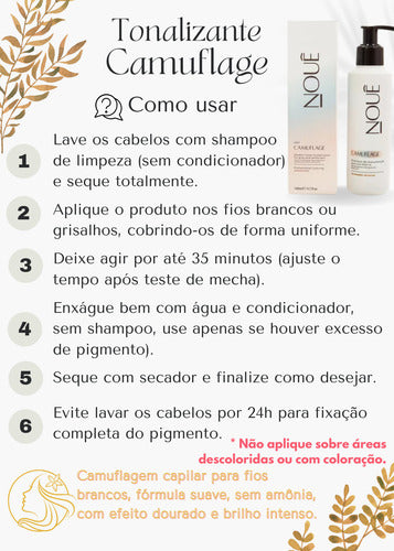 Tonalizante Camuflage Light Para Fios Brancos - Nouê - 140ml