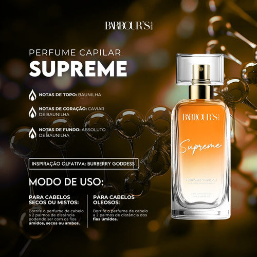Perfume Capilar E Finalizador Termoativo Supreme - Barbour's Beauty  - 50ml Spray