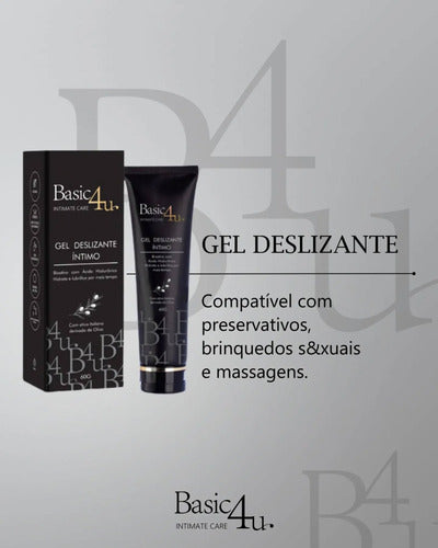 Gel Deslizante Íntimo Basic4u 60g - Lubrificação Hidratação