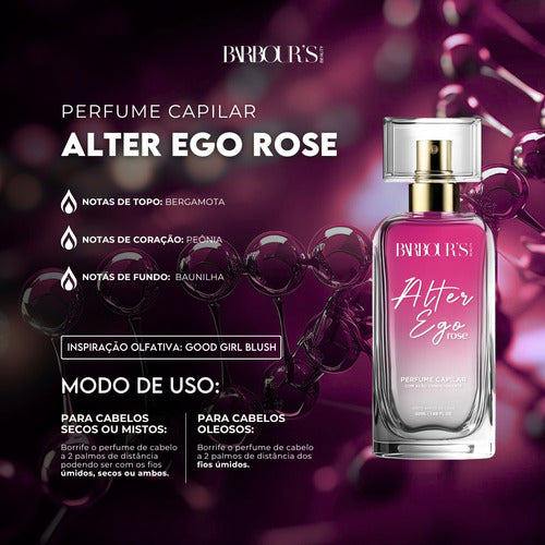Perfume Capilar E Finalizador Termoativo Alter Ego Rose - Barbour's Beauty  - 50ml Spray