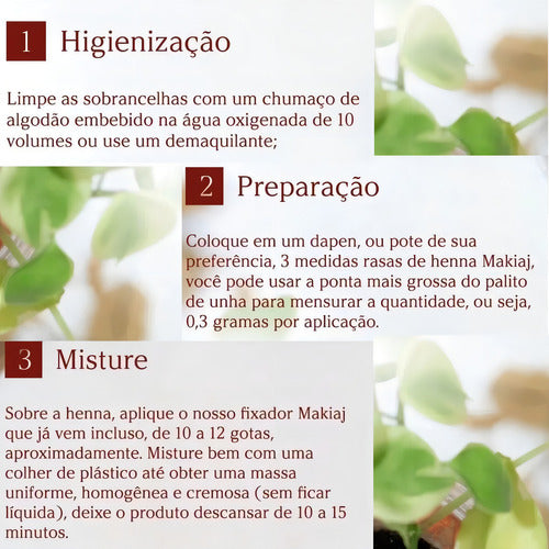 Henna Sobrancelha C/ Fixador Dappen Pá Medidora Loiro Makiaj