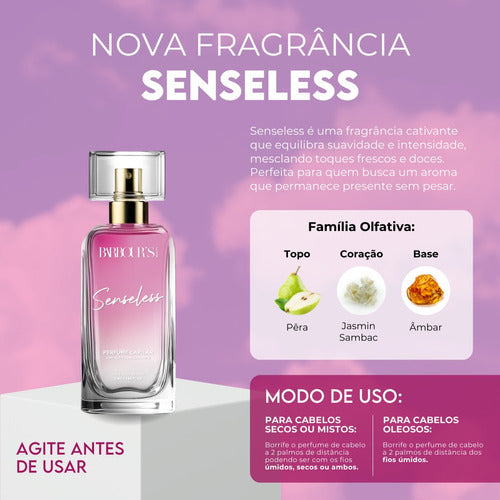 Perfume Capilar E Finalizador Termoativo Senseless - Barbour's Beauty  - 50ml Spray