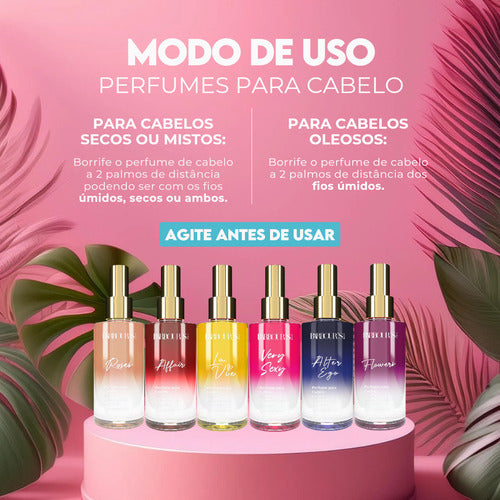Perfume Capilar E Finalizador Termoativo Roses - Barbour's Beauty - 60 ml Spray