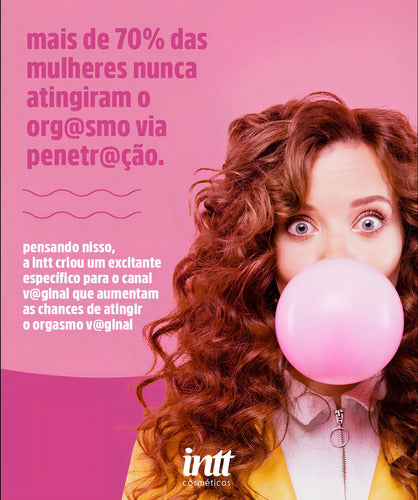 Gel Intimo Excitation Chiclete Pulsa Vibra Aquece - Intt 17g