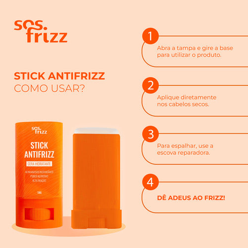 Cera Stick Antifrizz Hidratante Alta Fixação - Sos Frizz 18g