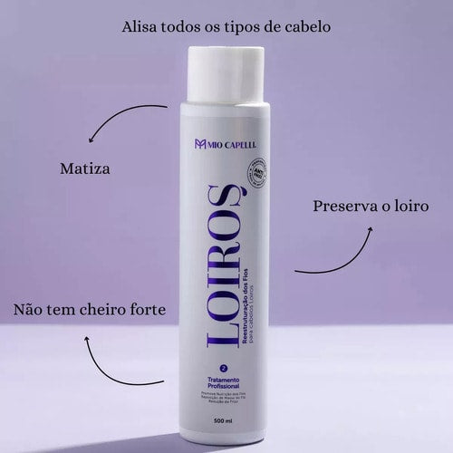 Kit Progressiva Orgânica Sem Formol Loiros Mio Capelli 500ml