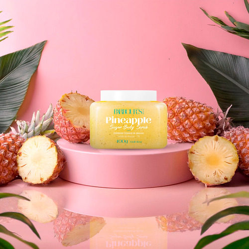 Esfoliante Corporal Banho Limpeza Pele Barbou's Beauty 300g - Abacaxi
